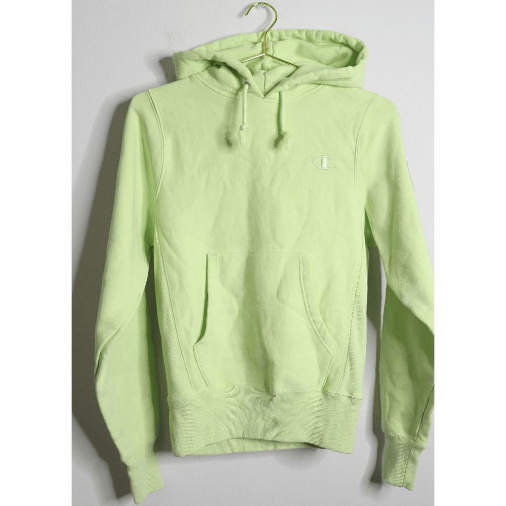 Champion Neon Green Pullover Hoodie - XS